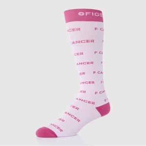 NWOT FIGS Compression Socks - Pink - F Cancer - We’ve Got You - Medium